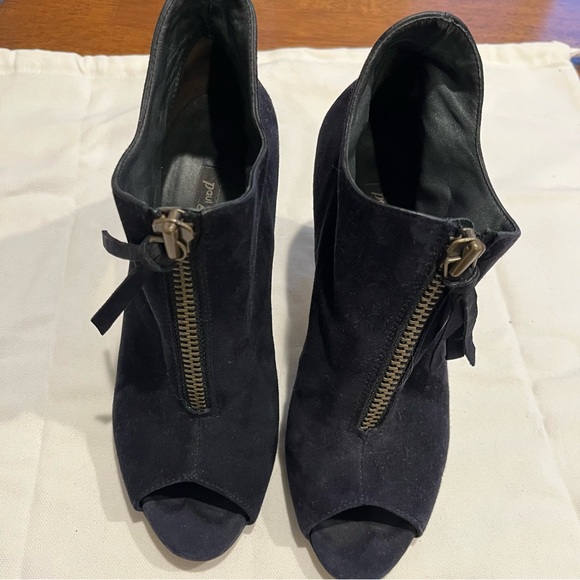 Paul Green Navy Suede Ankle Boots - Sz Women 8/UK 5.5 - Picture 2 of 7